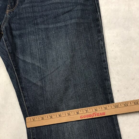 GAP Jean Men 38x30 Authentic Straight Dark Wash Whiskered Preppy Academia - Picture 9 of 15